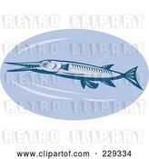 Vector Clip Art of Retro Needlefish Logo by Patrimonio