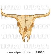 Vector Clip Art of Retro Old Cow Skull by Andy Nortnik