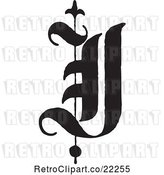 Vector Clip Art of Retro Old English Abc Letter J by BestVector
