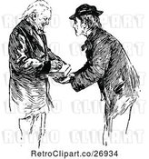 Vector Clip Art of Retro Old Guy Signing by Prawny Vintage
