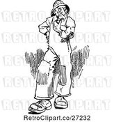 Vector Clip Art of Retro Old Guy Smoking a Pipe by Prawny Vintage
