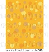 Vector Clip Art of Retro Orange Background with Colorful Bubbles and Circles Clipart Illustration by Andy Nortnik