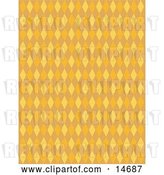 Vector Clip Art of Retro Orange Background with Colorful Diamonds Clipart Illustration by Andy Nortnik