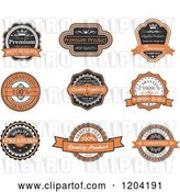 Vector Clip Art of Retro Orange Quality Guarantee Labels by Vector Tradition SM