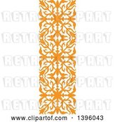 Vector Clip Art of Retro Orange Vintate Ornate Flourish Design Element Border by Vector Tradition SM
