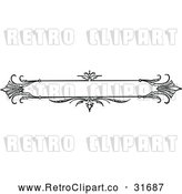 Vector Clip Art of Retro Ornate Banner Design 2 by Prawny Vintage