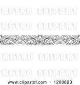 Vector Clip Art of Retro Ornate Floral Border 2 by Vector Tradition SM