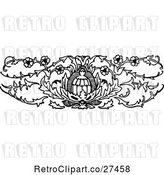 Vector Clip Art of Retro Ornate Floral Design Element 4 by Prawny Vintage