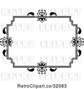 Vector Clip Art of Retro Ornate Floral Frame by AtStockIllustration