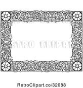 Vector Clip Art of Retro Ornate Floral Frame by AtStockIllustration
