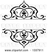 Vector Clip Art of Retro Ornate Floral Frame Design Element with Text Space 2 by Vector Tradition SM