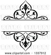 Vector Clip Art of Retro Ornate Floral Frame Design Element with Text Space 3 by Vector Tradition SM