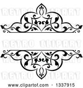 Vector Clip Art of Retro Ornate Floral Frame Design Element with Text Space 6 by Vector Tradition SM