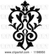 Vector Clip Art of Retro Ornate Floral Victorian Design Element 6 by Vector Tradition SM
