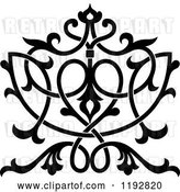 Vector Clip Art of Retro Ornate Floral Victorian Design Element by Vector Tradition SM