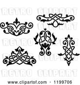 Vector Clip Art of Retro Ornate Floral Victorian Design Elements 2 by Vector Tradition SM