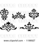 Vector Clip Art of Retro Ornate Floral Victorian Design Elements 3 by Vector Tradition SM