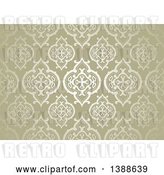 Vector Clip Art of Retro Ornate Golden Pattern Background by Dero