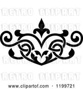 Vector Clip Art of Retro Ornate Heart Shaped Floral Victorian Design Element by Vector Tradition SM