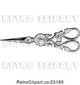 Vector Clip Art of Retro Ornate Scissors 1 by Prawny Vintage