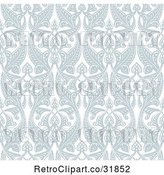Vector Clip Art of Retro Ornate Seamless Art Nouveau Pattern Background by AtStockIllustration