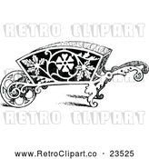Vector Clip Art of Retro Ornate Wheelbarrow by Prawny Vintage