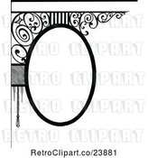 Vector Clip Art of Retro Oval Frame or Sign by Prawny Vintage