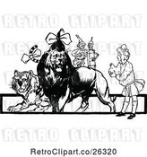 Vector Clip Art of Retro Oz Tiger Lion and Characters by Prawny Vintage