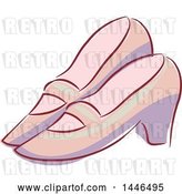Vector Clip Art of Retro Pair of Shoes by BNP Design Studio