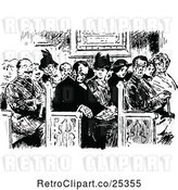 Vector Clip Art of Retro People in Church by Prawny Vintage
