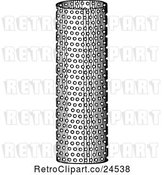 Vector Clip Art of Retro Perforated Metal Cylinder by Prawny Vintage