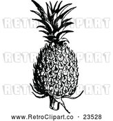 Vector Clip Art of Retro Pineapple by Prawny Vintage