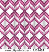 Vector Clip Art of Retro Pink and White Tubular Pattern by Elaineitalia