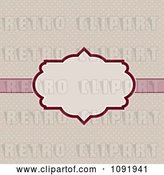 Vector Clip Art of Retro Pink Frame over Polka Dots by KJ Pargeter