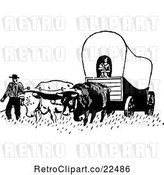 Vector Clip Art of Retro Pioneer Covered Wagon by BestVector