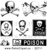 Vector Clip Art of Retro Poison and Skull Designs by BestVector