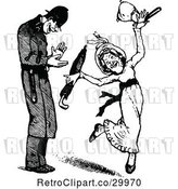 Vector Clip Art of Retro Policeman and Dancing Lady by Prawny Vintage