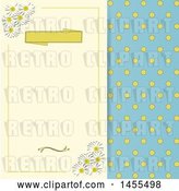 Vector Clip Art of Retro Polka Dot and Daisy Flower Themed Background by Elaineitalia