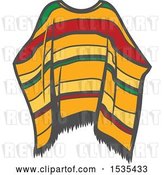 Vector Clip Art of Retro Poncho, in Style by Vector Tradition SM