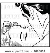 Vector Clip Art of Retro Pop Art Couple Kissing in 4 by Brushingup