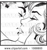 Vector Clip Art of Retro Pop Art Couple Kissing in 5 by Brushingup