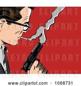 Vector Clip Art of Retro Pop Art Guy with a Gun by Brushingup