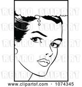 Vector Clip Art of Retro Pop Art Lady in Thought by Brushingup