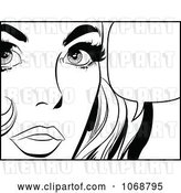 Vector Clip Art of Retro Pop Art Talking Lady in 3 by Brushingup