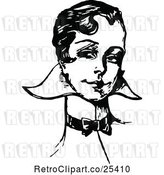 Vector Clip Art of Retro Portrait of a Lady by Prawny Vintage
