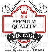 Vector Clip Art of Retro Premium Quality Guarantee Label 5 by Vector Tradition SM