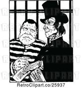 Vector Clip Art of Retro Prisoner and Creepy Guy by Prawny Vintage