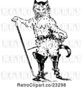 Vector Clip Art of Retro Puss in Boots Cat by Prawny Vintage
