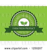 Vector Clip Art of Retro Quality Farm Fresh Product Label by Vector Tradition SM