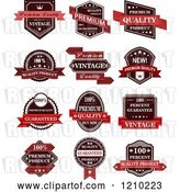 Vector Clip Art of Retro Quality Guarantee Labels by Vector Tradition SM